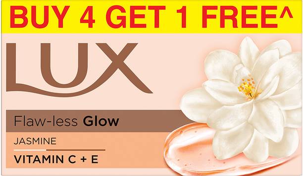 LUX Flawless glow Buy 4 Get 1 Free Offer Jasmine & Vitamin E Bathing Soap