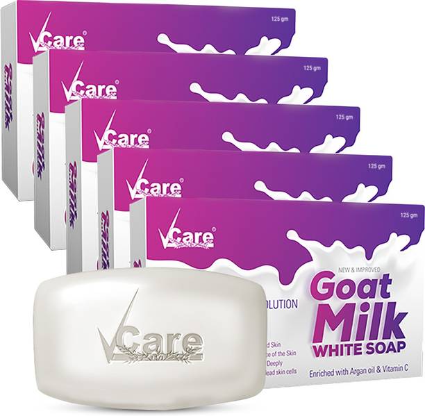 Vcare Goat milk soap, 125 gm, ( Pack of 5 )