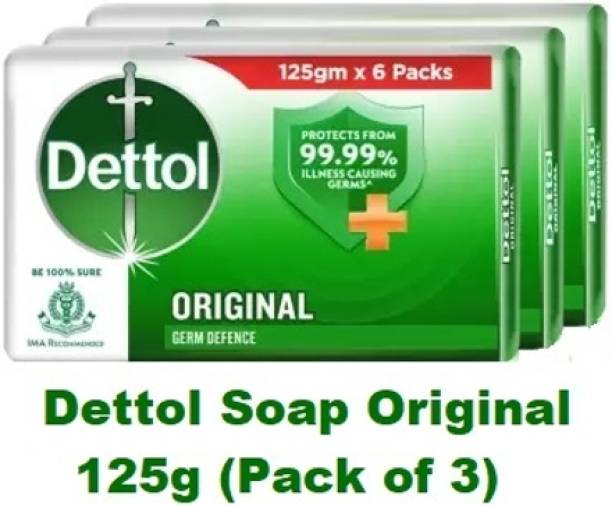 Dettol Original Soap Germ Protection ^^ 125g (Pack of 3)