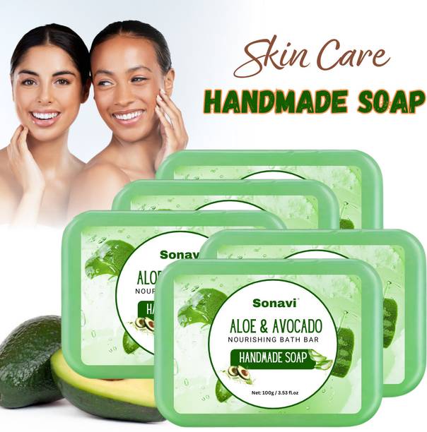 Sonavi Natural Hydrating Soap with Aloe & Avocado | Bathing Soap | Soap