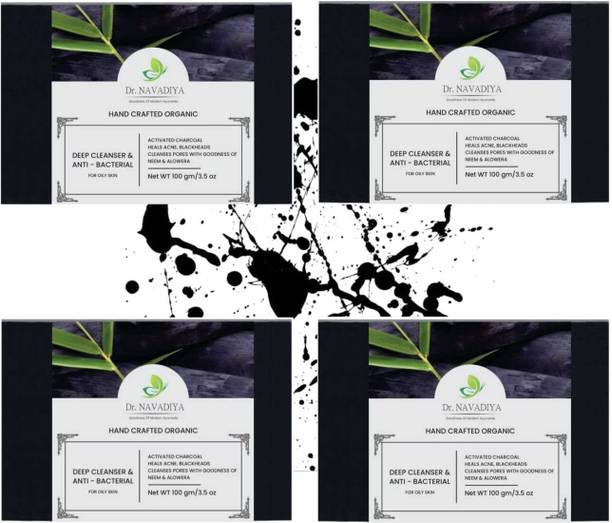 Dr. NAvadiya 4 Combo Pack Of Natural Handmade Charcoal Soap For Skin Lightening