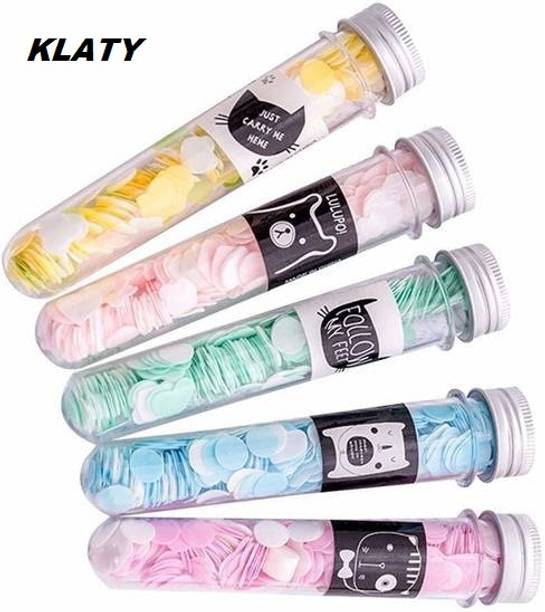 klaty 5 Tube Bottle Soft Paper Soap with Fragrance Tube Shape Bottle,Travel Soap|12