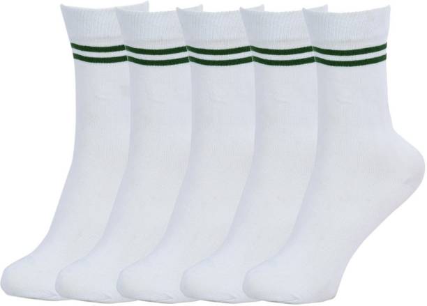 Bizala White, Green Uniform Sock