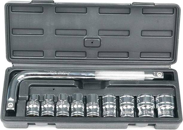 ValueShop Heavy Duty L-Type Offset Socket Wrench Set | 10pc Impact Socket Kit Universal Socket Set