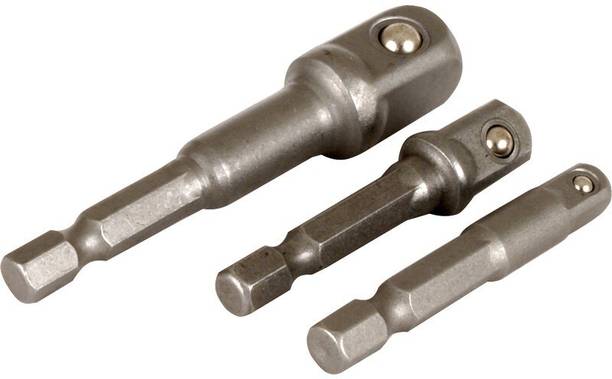 DIY Crafts AASONS 3 Pcs Socket Adapter Set Hex Shank To 1/4, 3/8, 1/2 Inch Socket Set