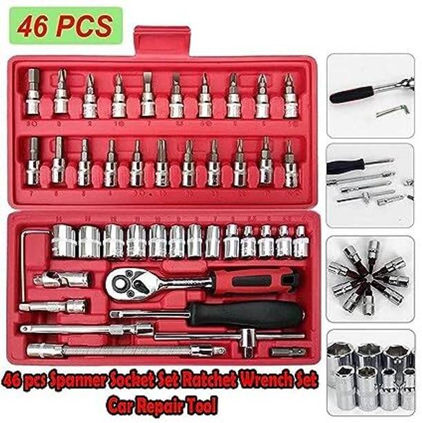 RanPra 46PCS FOR CAR , BIKE REPAIRING TOOL KIT Socket S...