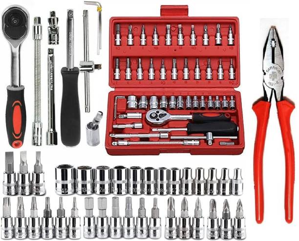 HRK 46 PCS Sockets Extension Mechanic Tool Kits for Household Auto Repair Socket Set Socket Set