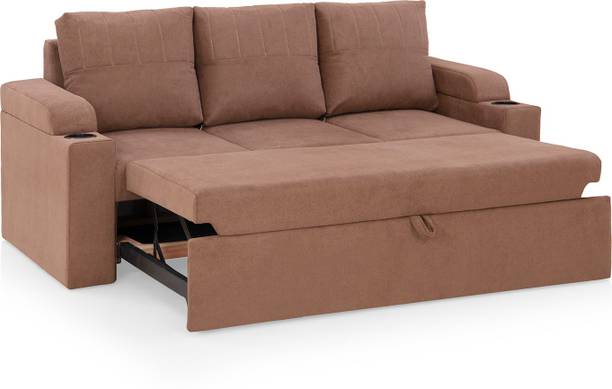 Mellbi Rayan 3 Seater Single Solid Wood Pull Out Sofa Cum Bed