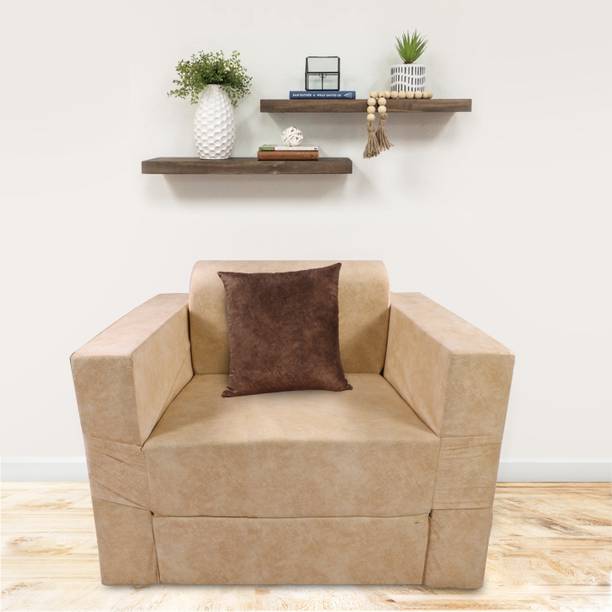 NESTIN Sofa Cum Bed With Handrest with Cushion 1 Seater Single Foam Fold Out Sofa Cum Bed