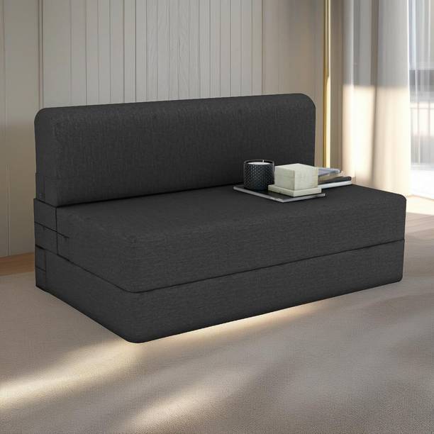 LKBS ART 6X3 ft (Without Cushion) 2 Seater Single Foam Fold Out Sofa Cum Bed