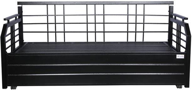INDIAN FURNITURE MART Classic 3 Seater Single Metal Pull Out Sofa Cum Bed