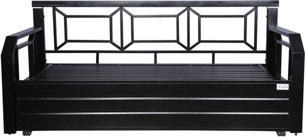 INDIAN FURNITURE MART Classic 3 Seater Double Metal Pull Out Sofa Cum Bed