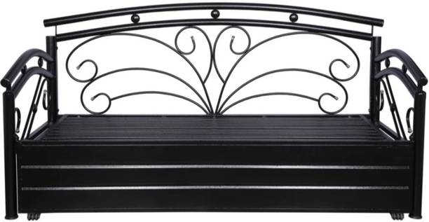 FAMOUS MART FURNITURE 3 Seater Double Metal Pull Out Sofa Cum Bed