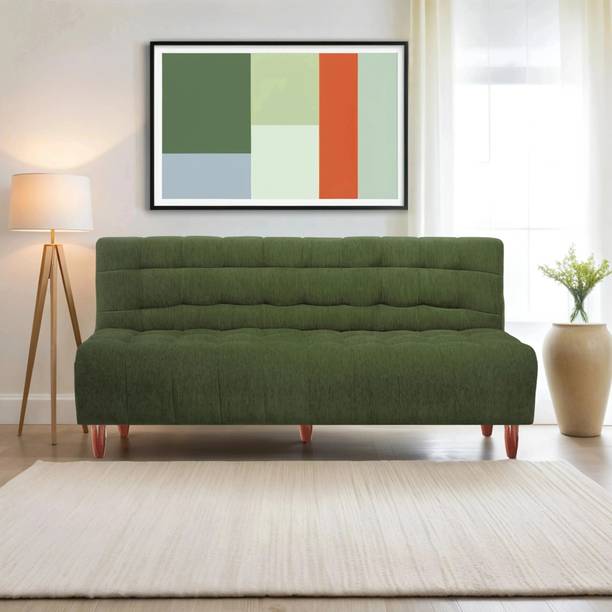 Seventh Heaven Florida Neo 4 Seater Wooden Sofa cum Bed, Chenille Molfino Fabric 78x36x16 4 Seater Single Solid Wood Pull Out Sofa Cum Bed