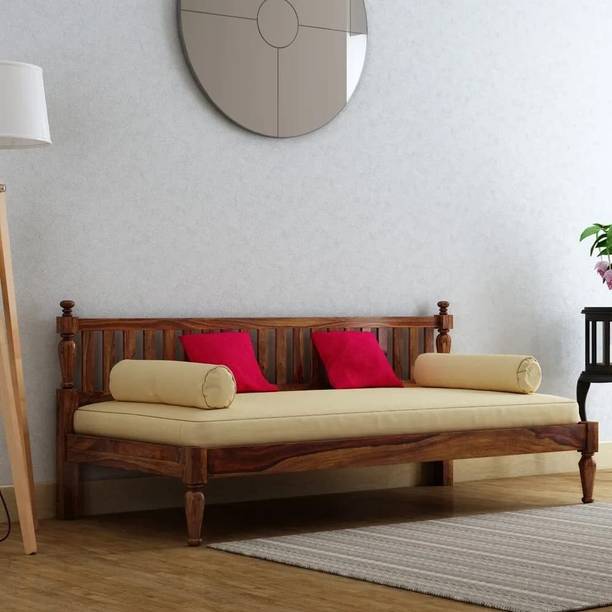 Suncrown Furniture LuxeWave Sheesham Wood Diwan Bed For Living Room Solid Wood Diwan