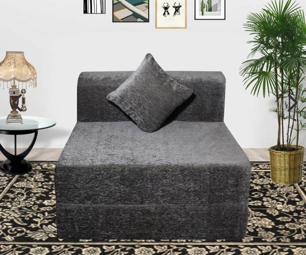BHARATRAJ (6X2.5)-1Cushion 1 Seater Single Foam Fold Out Sofa Cum Bed