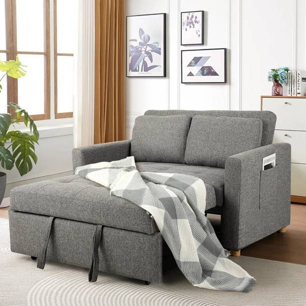 Friends Life Premium 2 Seater Double Solid Wood Pull Out Sofa Cum Bed