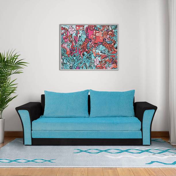 Bharat Lifestyle Leo 3 Seater Double Solid Wood Fold Out Sofa Cum Bed