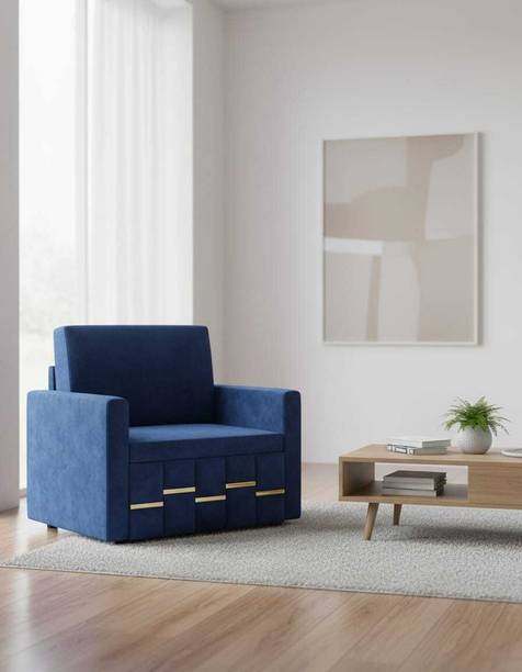 DMKDecor King Sized Pull-Out Sofa Cum Bed With Box Storage 1 Seater Double Solid Wood Pull Out Sofa Cum Bed