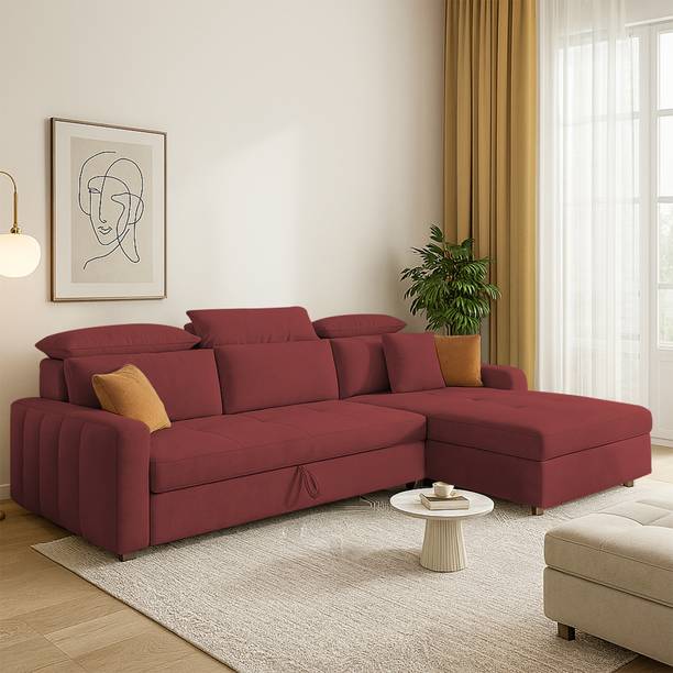 Casaliving Gagnon 4 Seater Single Foam Pull Out Sofa Cum Bed