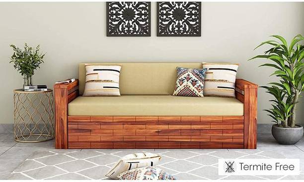 mewar furniture Sheesham Wood For Living & Bedroom 2 Seater Double Solid Wood Pull Out Sofa Cum Bed