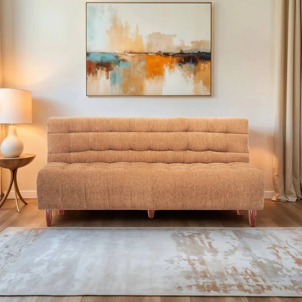 Seventh Heaven Florida Neo Wooden, Chenille Molfino Fabric 72x36x16 3 Seater Single Solid Wood Pull Out Sofa Cum Bed