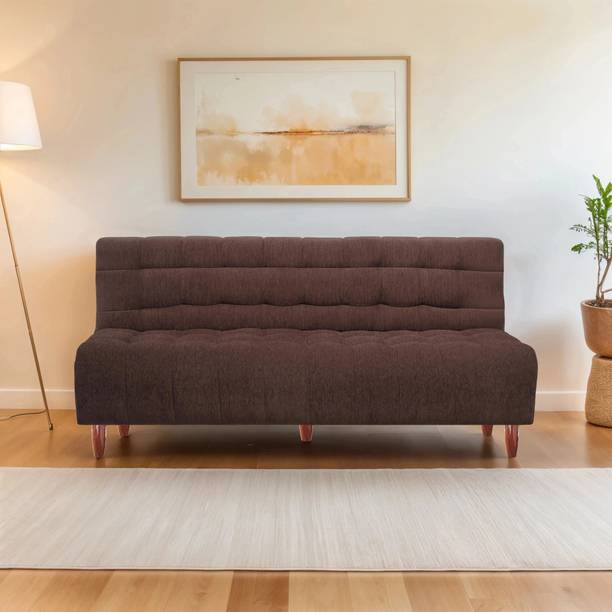 Seventh Heaven Florida Neo 3 Seater Wooden Sofa cum Bed, Chenille Molfino Fabric 72x36x16 3 Seater Single Solid Wood Pull Out Sofa Cum Bed