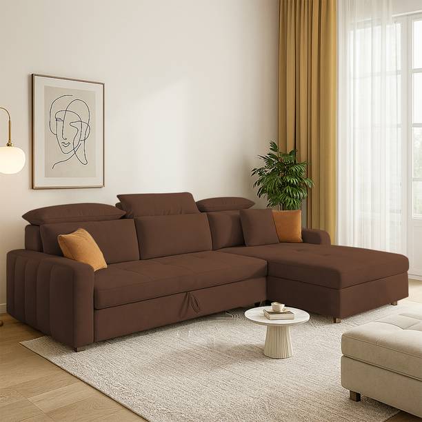Casaliving Gagnon 4 Seater Single Foam Pull Out Sofa Cum Bed