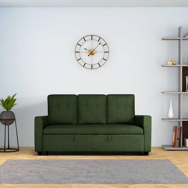 duroflex Ease Sofa Cum Bed With 3 Reclining Positions 3 Seater Double Solid Wood, Metal Pull Out Sofa Cum Bed