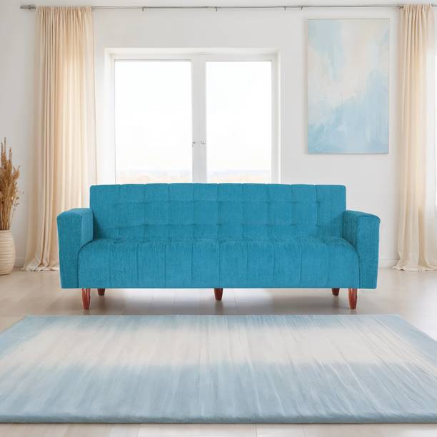 Seventh Heaven Lisbon Neo 4 Seater Wooden Sofa cum Bed, Chenille Molfino Fabric 78x36x16 4 Seater Single Solid Wood Pull Out Sofa Cum Bed