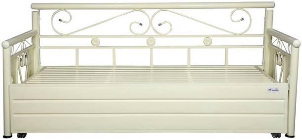 INDIAN FURNITURE MART 3 Seater Double Metal Pull Out Sofa Cum Bed