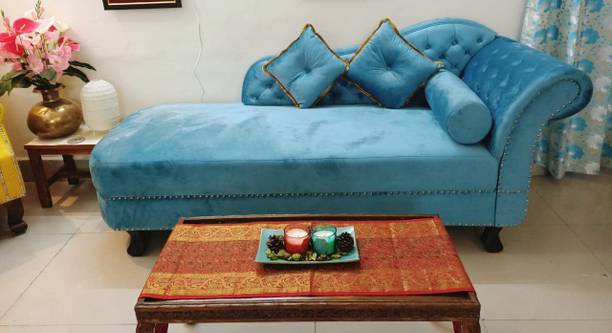 Taxzek Wooden 2 Seater Dewan Silver Purni Model 2 Seater Double Solid Wood Pull Out Sofa Sectional Bed