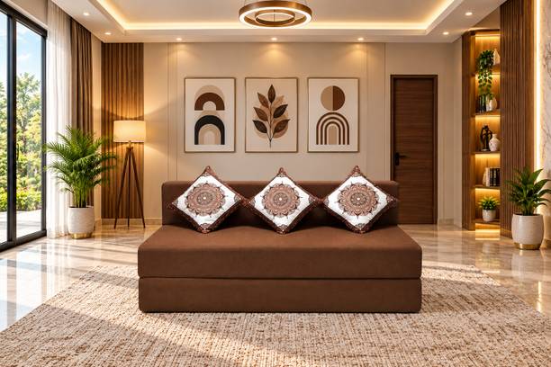 Little Smile 3 Seater Double Foam Fold Out Sofa Cum Bed
