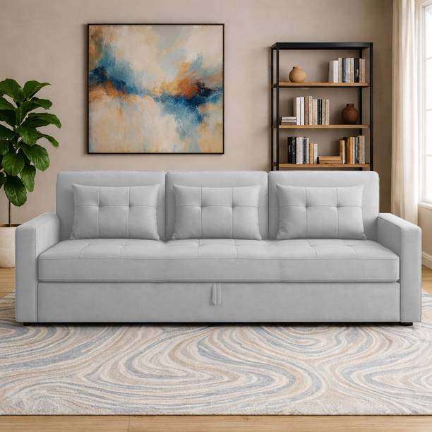 Casaliving Treshta 3 3 Seater Single Solid Wood Pull Out Sofa Cum Bed
