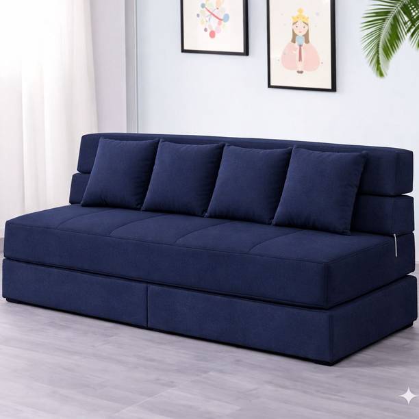 Flipkart Perfect Homes 4 Seater Sofa bed total comfort 4 Seater Double Foam Pull Out Sofa Cum Bed