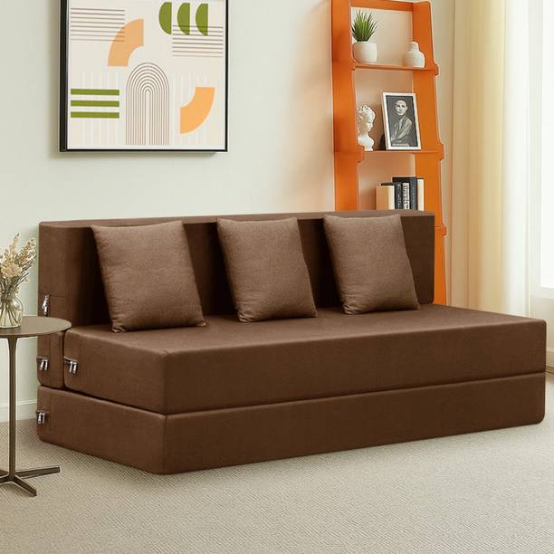 Expecting Smile For 3 Person. 3 Seater Double Foam Fold Out Sofa Cum Bed