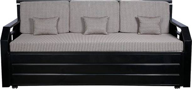 FAMOUS MART FURNITURE 3 Seater Double Metal Pull Out Sofa Cum Bed