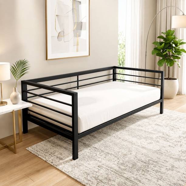 ModernNest 3 Seater Single Metal Pull Out Sofa Cum Bed
