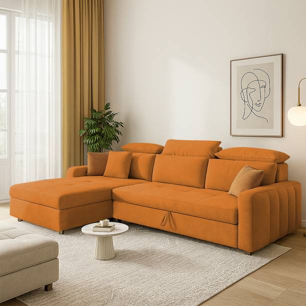 Casaliving Floster LHS 4 Seater Double Foam Pull Out Sofa Cum Bed