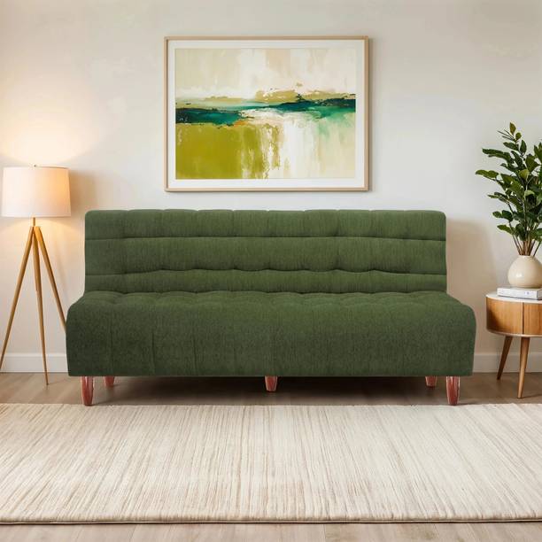 Seventh Heaven Florida Neo Wooden, Chenille Molfino Fabric 72x36x16 3 Seater Single Solid Wood Pull Out Sofa Cum Bed