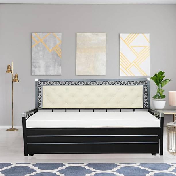 A-1 Star Furniture 3 Seater Double Metal Pull Out Sofa Cum Bed