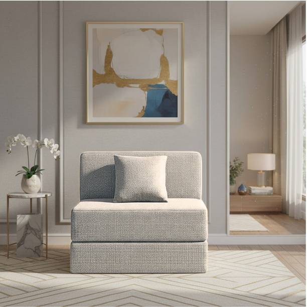 DozeIQ Premium Sofa Cum Bed 3-in-1 Foldable Sofa-Bed High-Density Foam Washable Cover 1 Seater Single Foam Pull Out Sofa Cum Bed