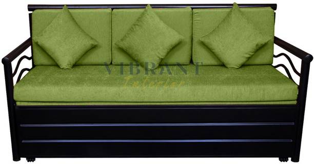 Vibrant Interior NANCY 3 Seater Single Metal Pull Out Sofa Cum Bed