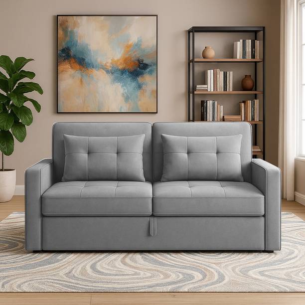 Casaliving Treshta 2 Seater Double Foam Pull Out Sofa Cum Bed