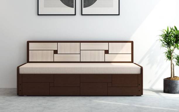 Auspicious Home 4 Seater Double Engineered Wood Pull Out Sofa Cum Bed