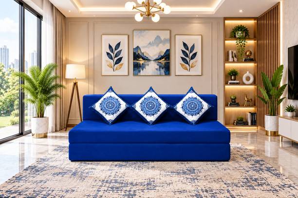 Little Smile 3 Seater Double Foam Fold Out Sofa Cum Bed