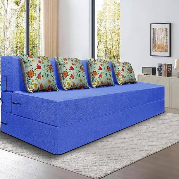 WaiStrong 4 Seater Single Foam Fold Out Sofa Cum Bed