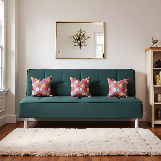 Friends Life Cyrus Sofa Cum Bed Made of Luxurious High Density Foam & Polyester Fabric 3 Seater Double Foam Fold Out Sofa Cum Bed