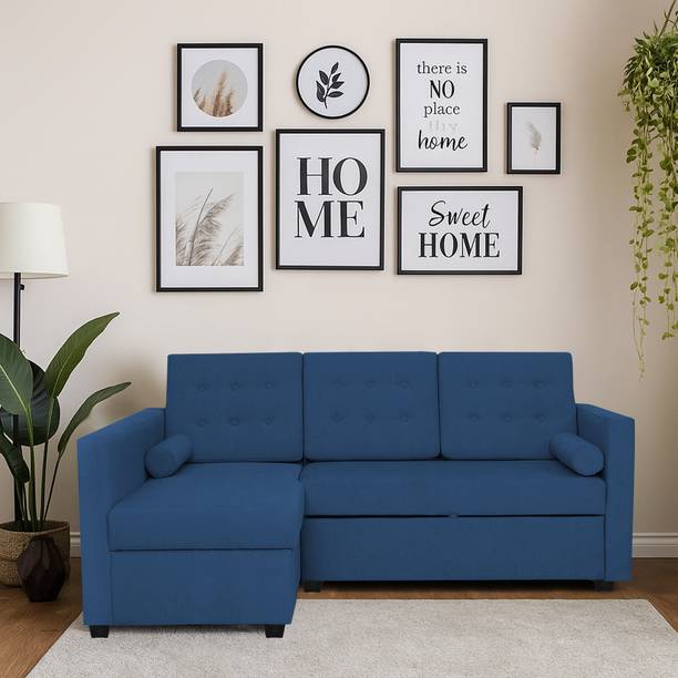 Casaliving Megan 4 Seater Single Solid Wood Pull Out Sofa Sectional Bed