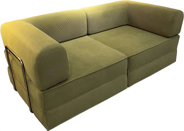 siyanavo Compressed Sponge Fabric Sofa Bed 2 Seater Double Fold Out Sofa Cum Bed